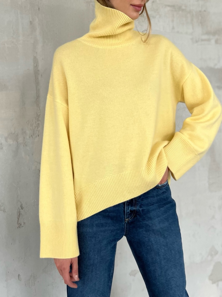 Желтый свитер из 100% премиального кашемира
