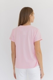 Розовая футболка с глитерным принтом