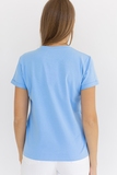 Голубая футболка с глитерным принтом